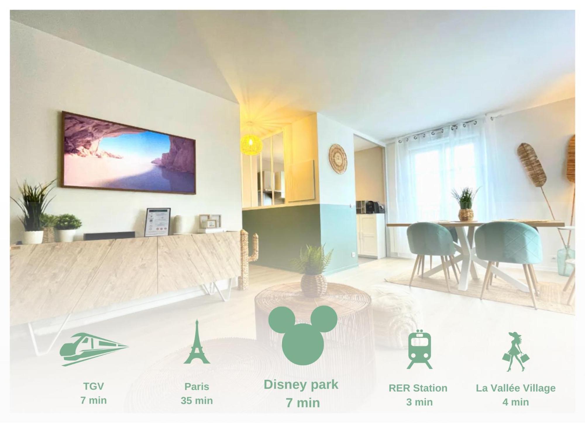 L'Organik Disney 7 Min Gare 5 Min Parking Prive Chessy  Eksteriør bilde